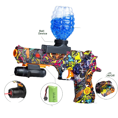 Anstoy Gel Ball Blaster- Splatter Ball Blaster Shoots Gel Ball- Backyard Fun and Outdoor Games for Boys and Girls Ages 9+ (1087)