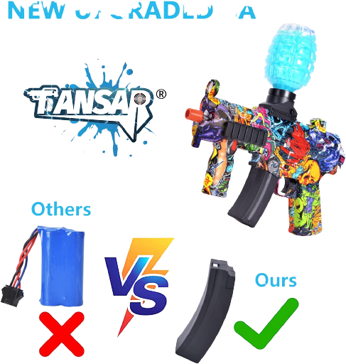 Tansar Gel Ball Splatter Blaster Toy Kit, Automatic Splat Launcher with Everything, Shooting Team Game for Adults and Age 14+, GBN01