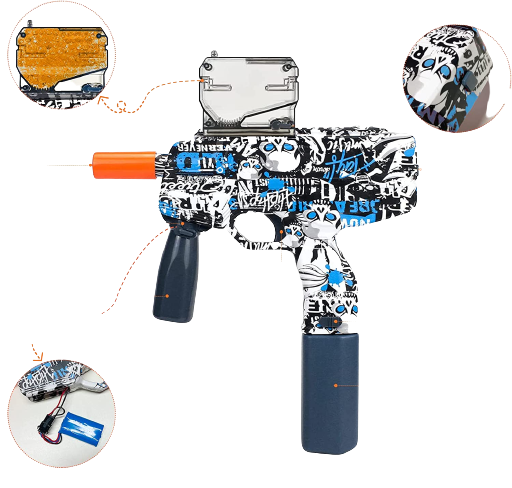 2022 New Upgraded Electric Gel Ball Blaster - Splatter Ball Blaster Automatic Orbeez Gun with Gel Blaster Ammo & Goggles - Splatter Ball Gun for Outdoor...