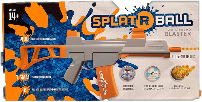 SPLATRBALL SRB400 Rechargeable Battery Powered Water Bead Gel Ball Blaster Kit. Splat R Ball Electric Water Ball Blaster able to Shoot up to 200fps!