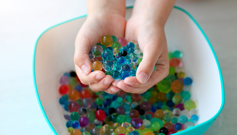 Do Orbeez (water beads) are made from plastic?