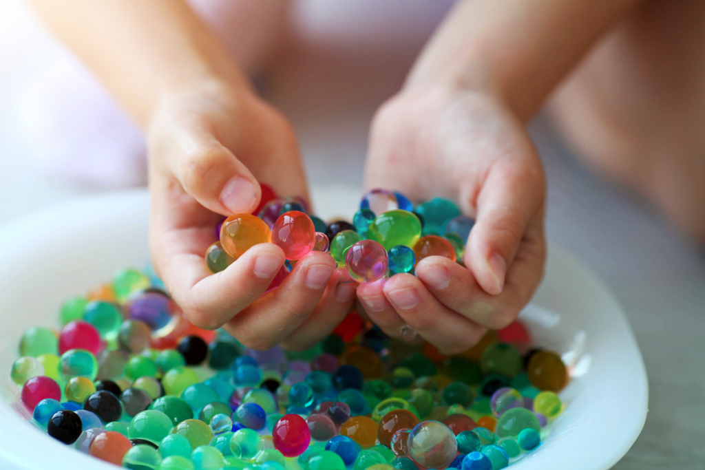What are the additional names for water beads or orbeez?