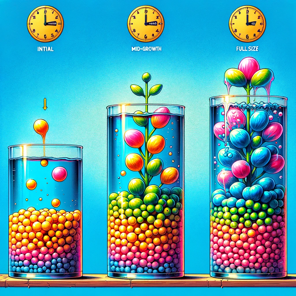 How much time orbeez takes to become full size? here is the answer it takes 4 hours